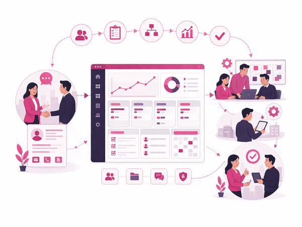 Client and project workflow platform for service operations